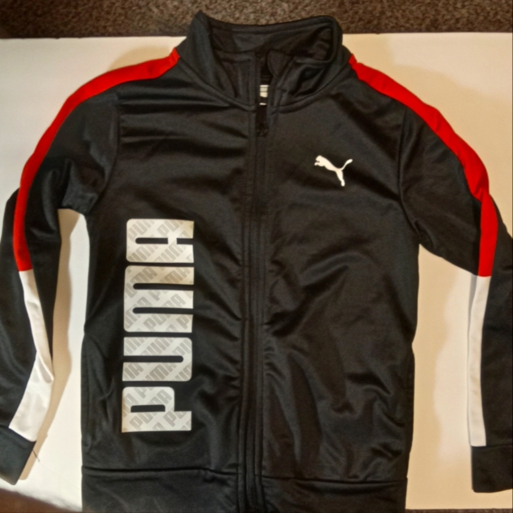 Puma Boy's Track Jacket size 7 Black